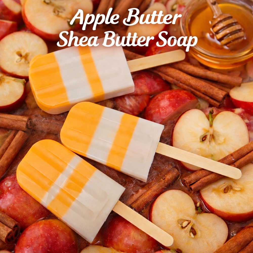 Limited-Hand Crafted Popsicle Shea Butter Soap 3oz Comes W/Microfiber Wash Cloth